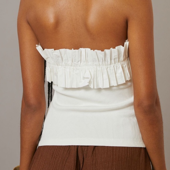 Maeve poplin ruffle tube top 😮‍💨 - Picture 3 of 6
